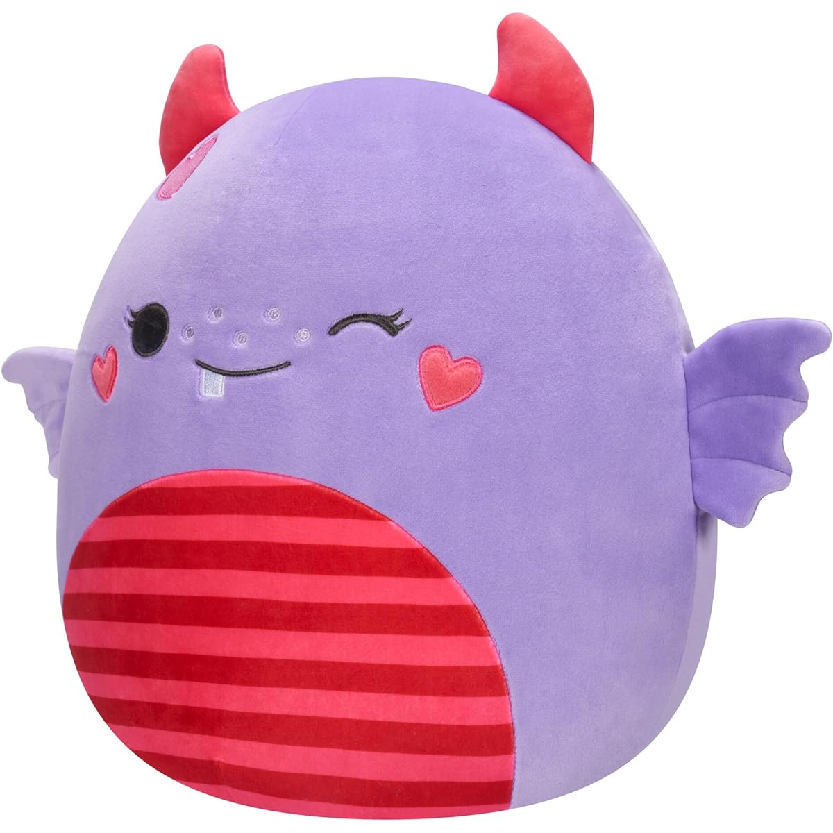 Squishmallows Original 12" Atwater Purple Monster with Fins and Heart Cheeks - Official Jazware Plush
