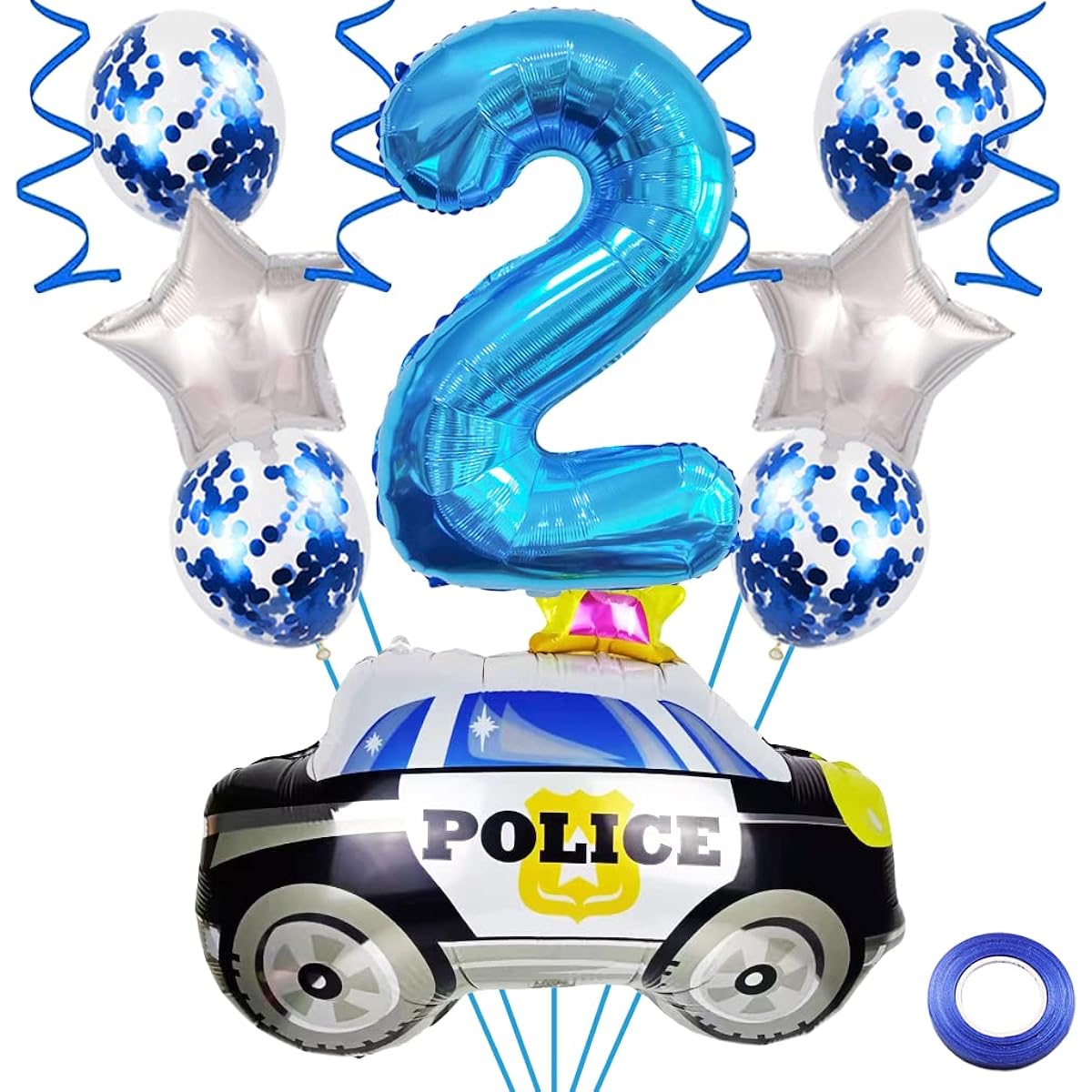 Weenkeey 2nd Police Car Birthday Balloon