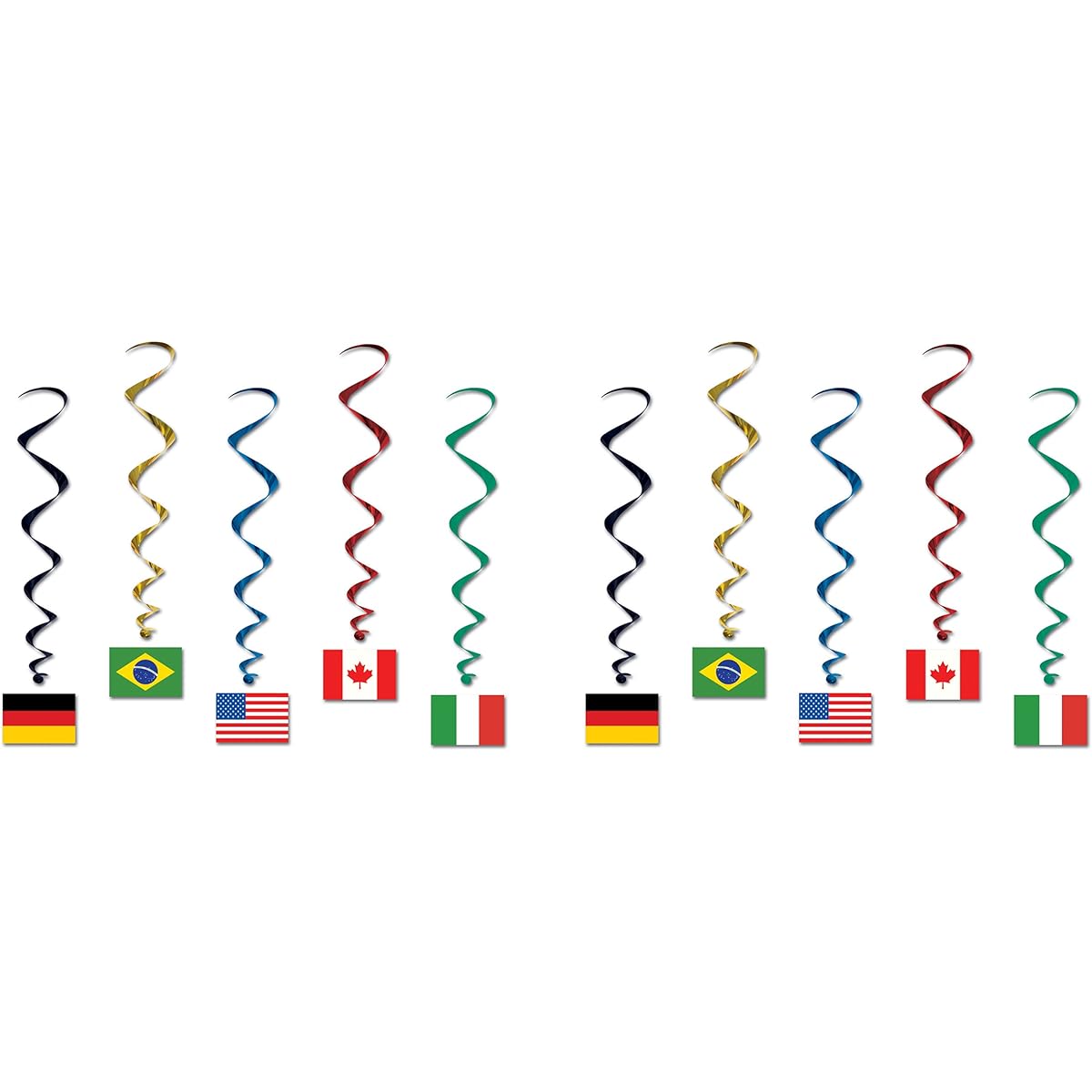Beistle International Flag Wheel 10 Piece Multicolor