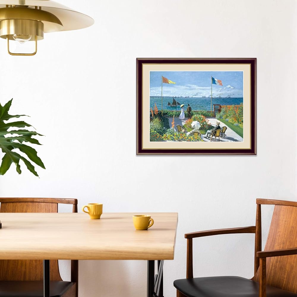 Impressionist Claude Monet Painting Framed World Famous Painting Interior Art (f6/52×42cm, Terrace of Saint-A-Dres)