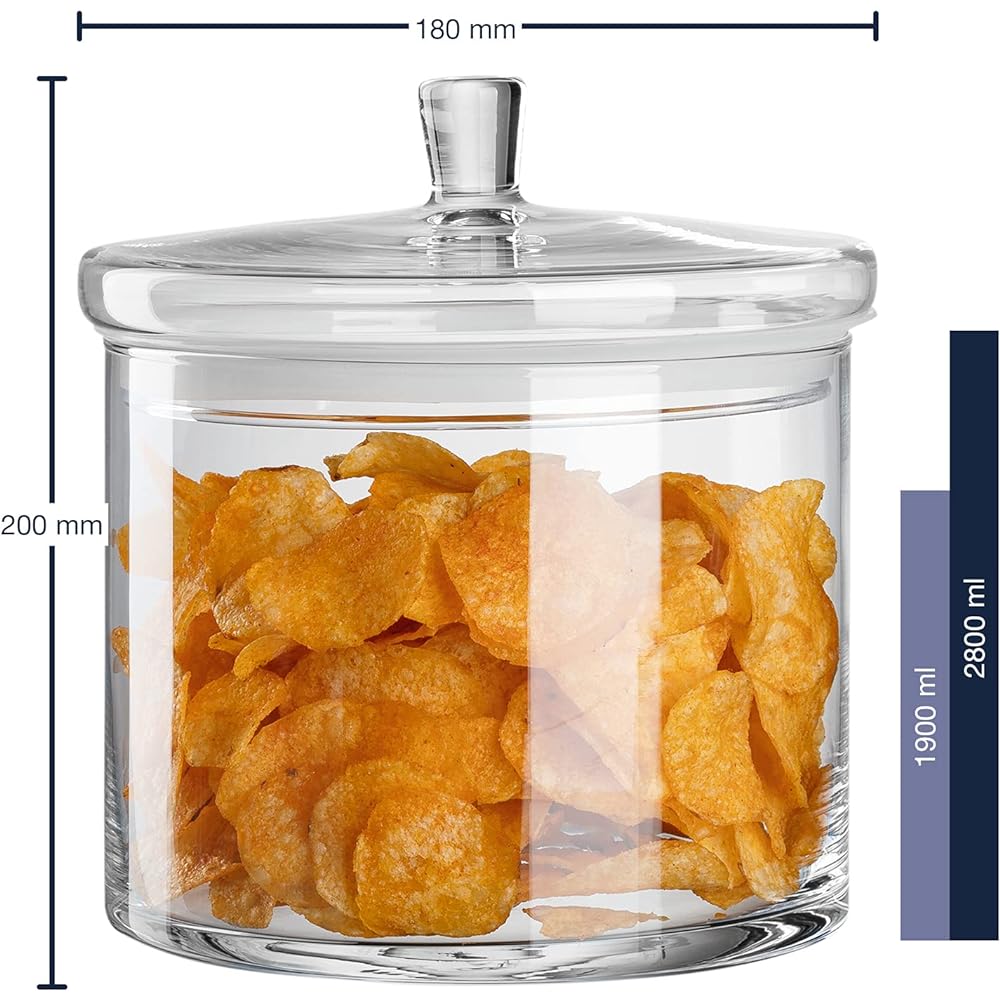 LEONARDO Storage Container Clear Size:∅18×H20cm Storage Container 20x18cm Top 031305