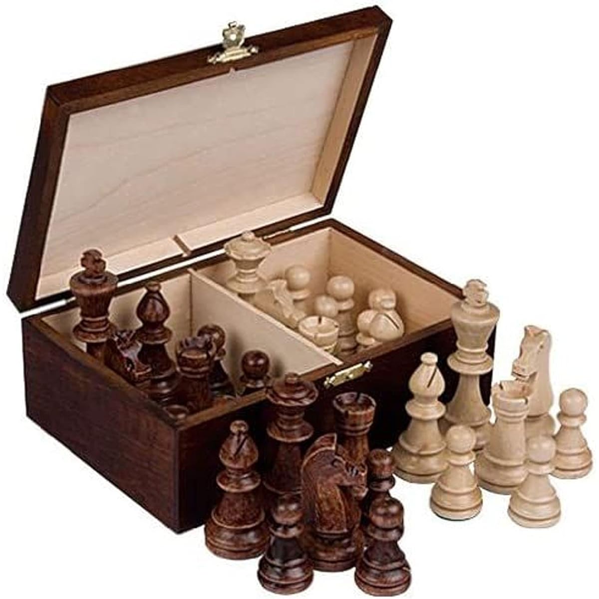 Staunton No. 6 Tournament Chess Pieces w/ Wood Box