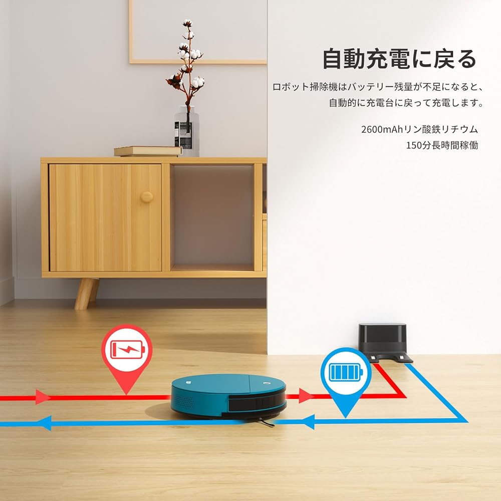 OKP Robot Vacuum Cleaner, Cleaning Robot, Small, Ultra-thin, Silent, Cleaning Robot, Brushless Suction Mouth, Automatic Charging, Cleaning Robot, Wi-Fi Connection, App Remote Control, Alexa