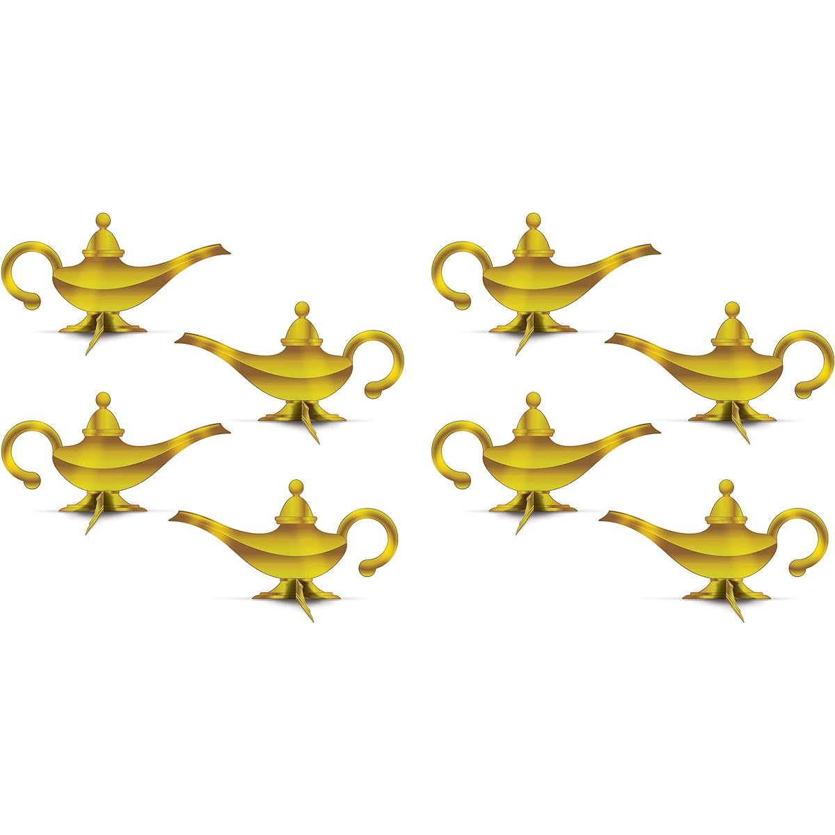 Beistle 3D Foil Lamp Centerpieces 8 Piece 14.75" x 7.75" Gold