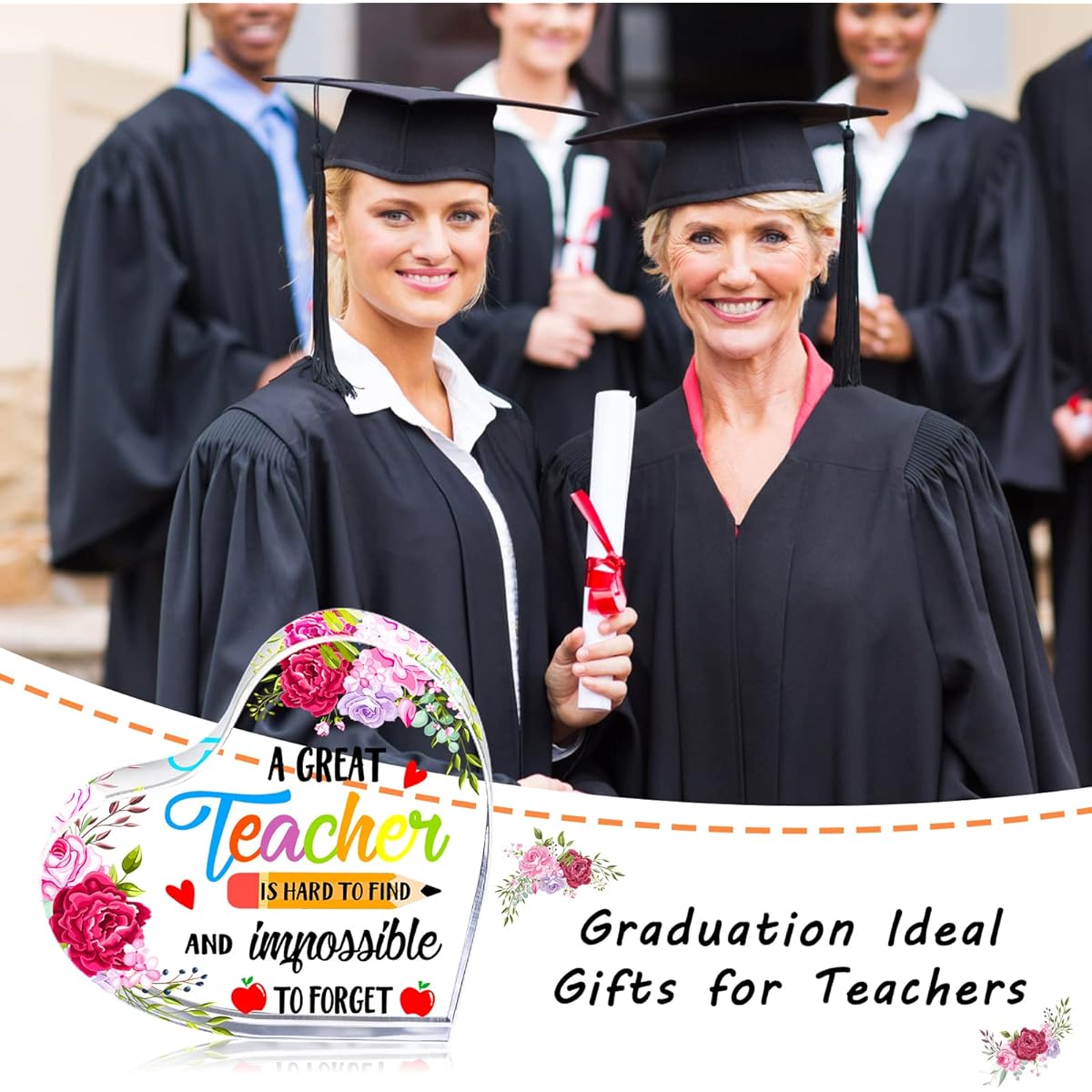 FaCraft Teacher Appreciation Gifts for Women Teacher Keepsake Paperweight End of Year Teacher Gifts Graduation Gifts Last Day of School Christmas Appreciation Day Teacher Gifts