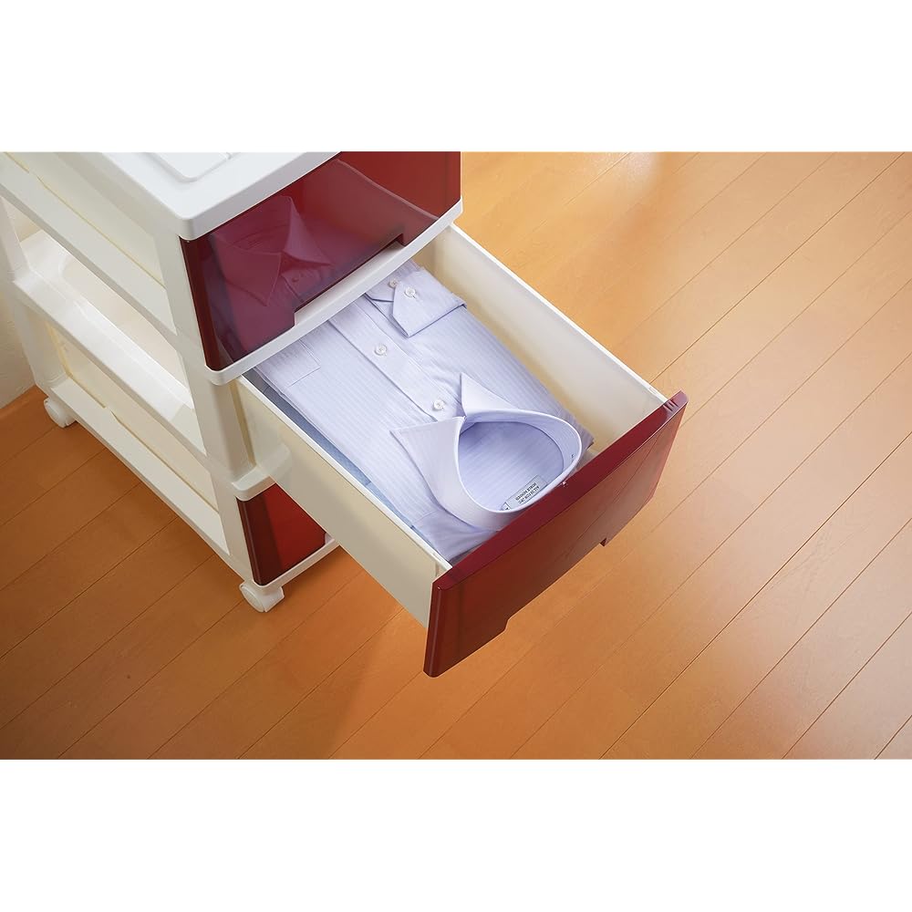 ILC LUGS Storage Chest 5 Tiers Silky White W34 x D47 x H110cm