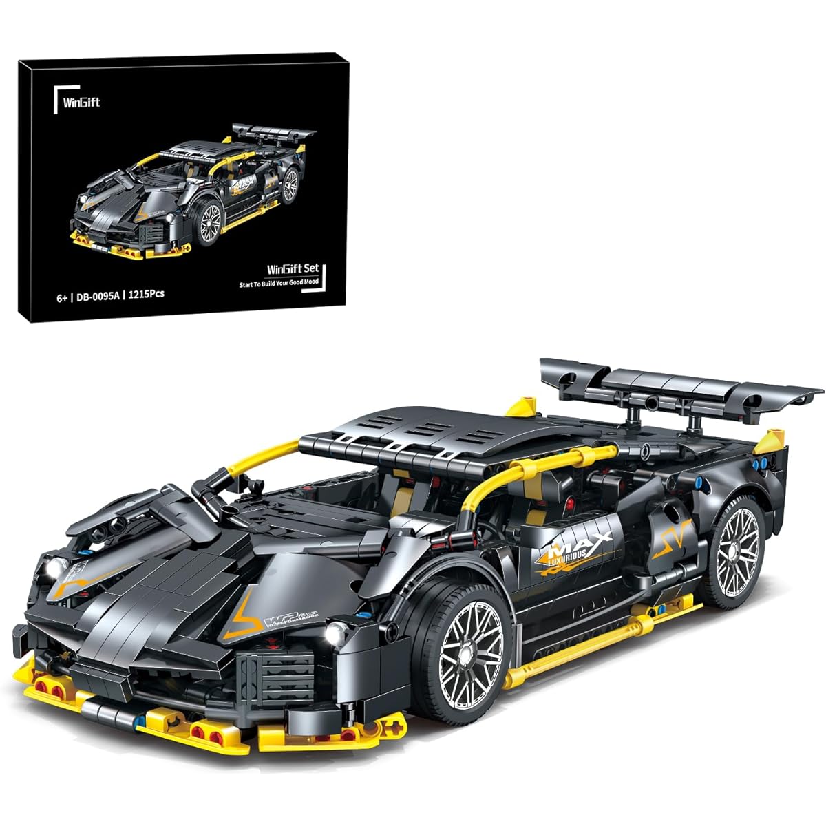 WINGIFT 1215 Pieces Sports Car Building Blocks Toy Boys or Adult Kit 1:14 Race Car Model Building Set for Adults Collector Model Car Set STEM Super Car Set for Boys 6-12 Years 8-14 Years