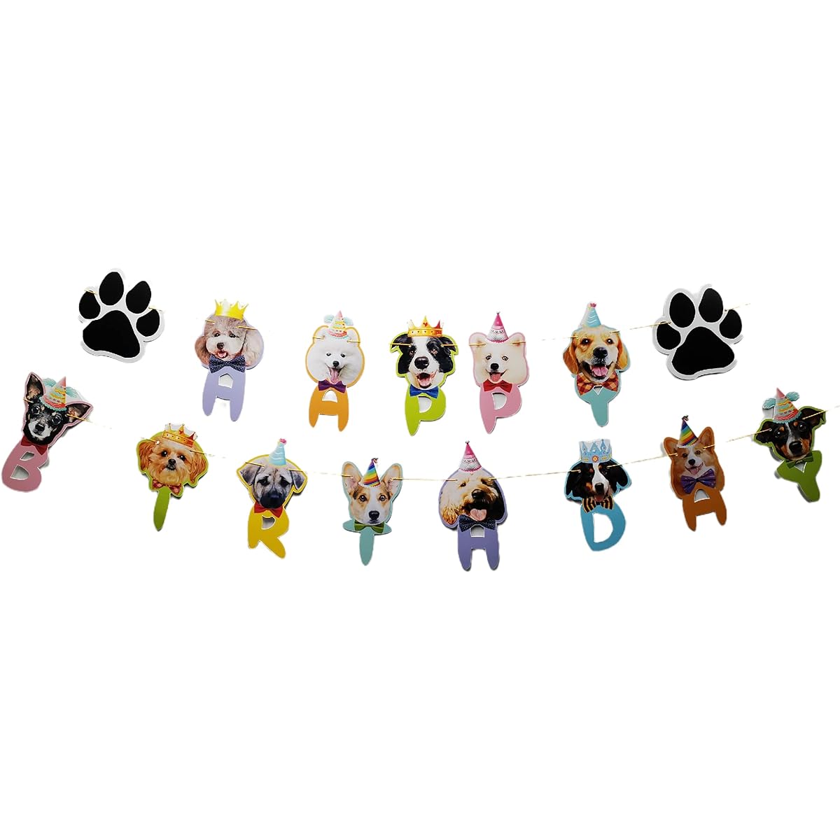 Dog Theme Birthday Party Supplies Pet Dog Party Decorations Happy Birthday Banner Dog Party Decorations Puppy Birthday Banner with Guts