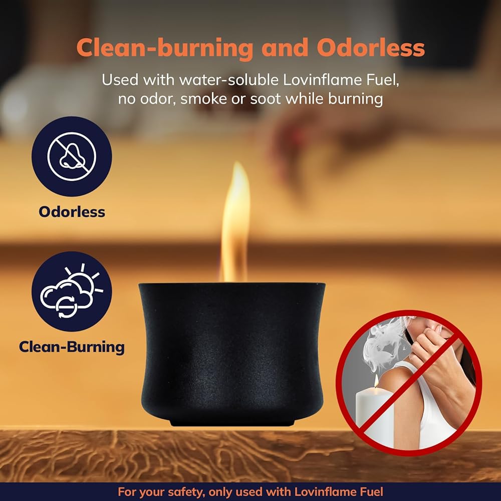 [Lovinflame] Ceramic Candle Deluxe - Black_Ceramic Candle_ Deluxe