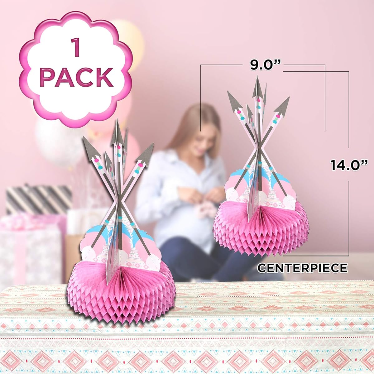 Havercamp Adventure Begins Pink Girl 3D Centerpiece 14"x9" Table Decor Centerpiece Adventure Begins Collection