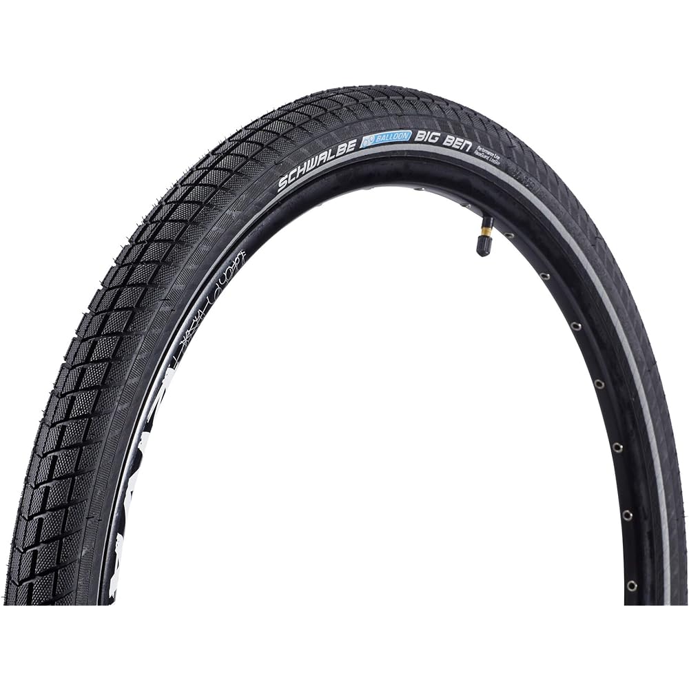 SCHWALBE [Genuine] Big Ben 26x2.15 Black Reflex Clincher Tire [Urban/Balloon Bike/City Riding]