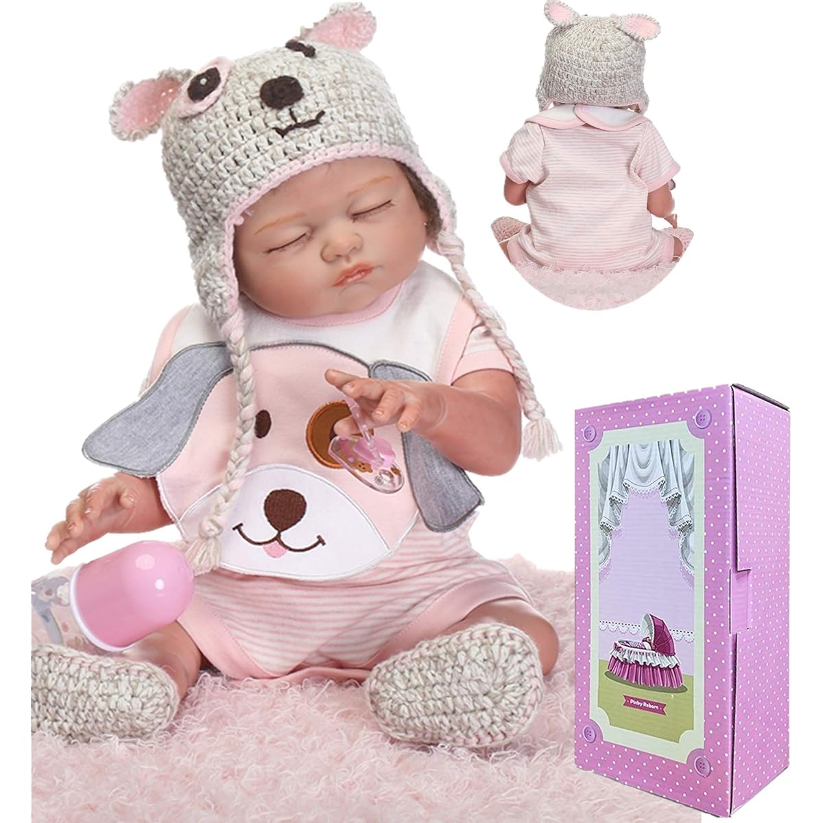Reborn Baby Doll Girl Silicone Full Body 20 Inch Realistic Reborn Doll Handmade Soft Vinyl Realistic Baby Doll Kids Gift