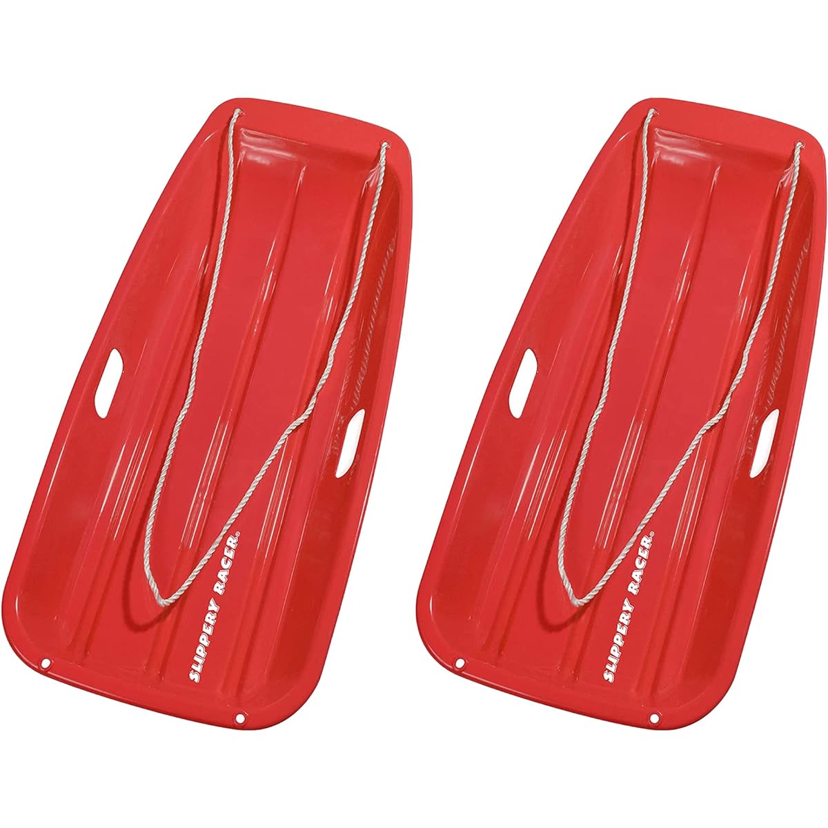 Slippery Racer Downhill Sprinter Flexible Kids Toddler Plastic Cold Resistant Toboggan Snow Sled with Pull Rope and Handles