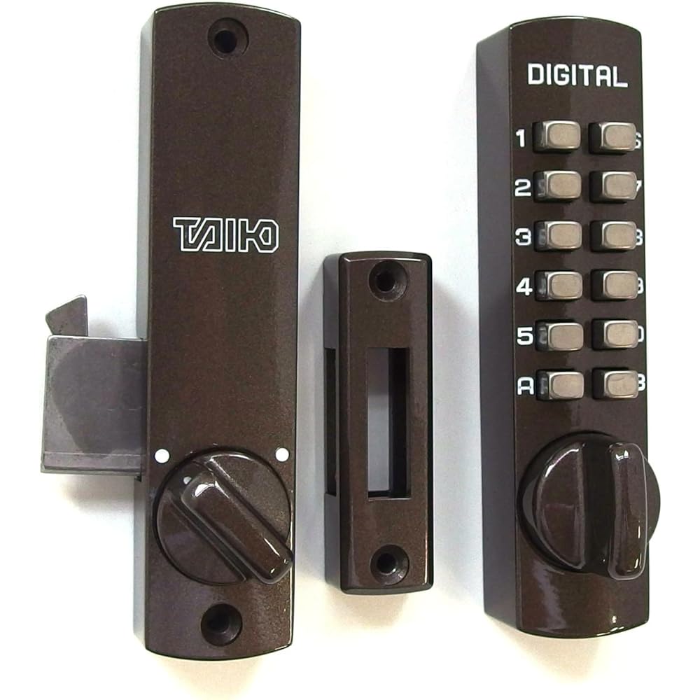 Taiko Digital Lock Puchi Puchi Surface Lock Fixed Thumb Turn P-700 AM Amber