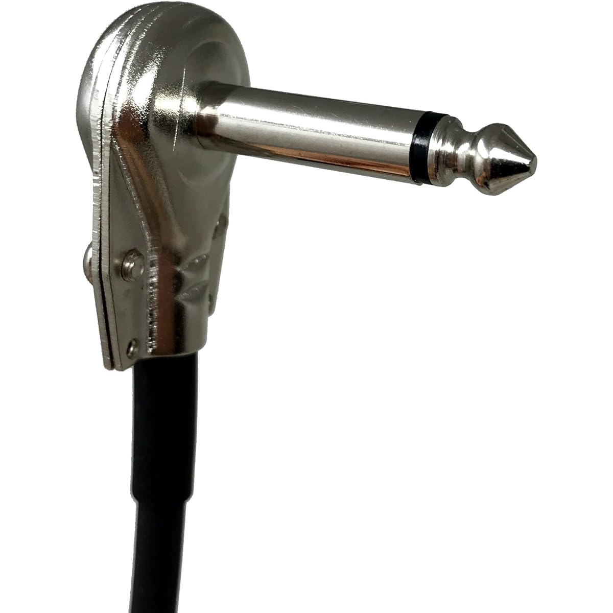 Tetra-Teknica PC-P-06 Low Profile L-Shape Guitar Patch Cable 6-Inch Pancake Style TS Connector Pack of 6