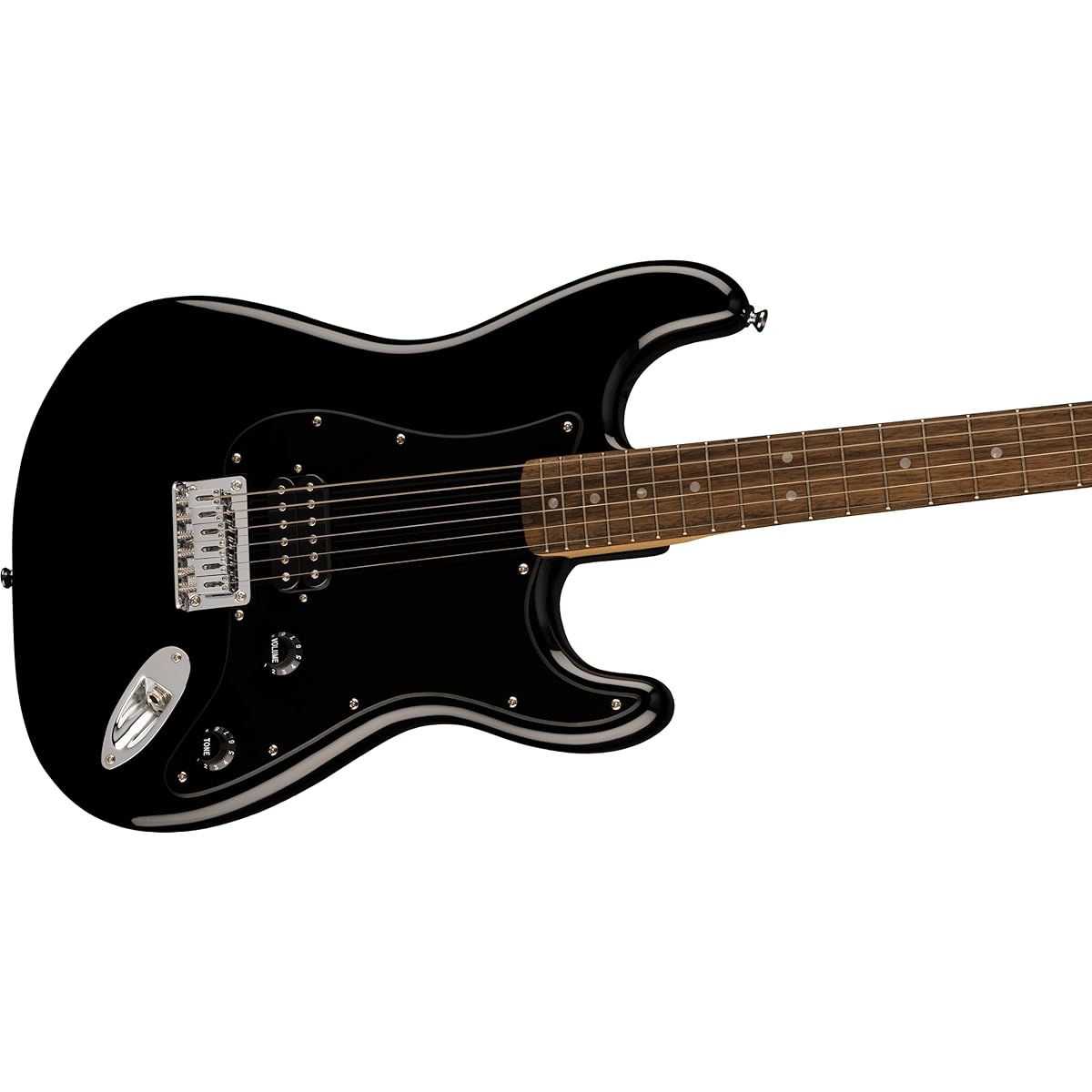 Fender Squier by Fender Squier Electric Guitar Squier Sonic™ Stratocaster® HT H, Laurel Fingerboard, Black Pickguard, Black with Soft Case