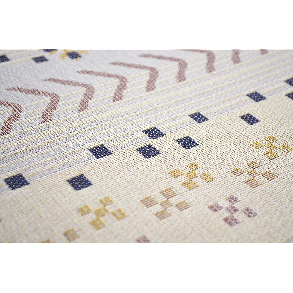 Ikehiko Corporation Rug Carpet, Washable, Square, Stylish, Jacquard Weave, Gabe Style, Beltane, All Seasons, Navy, Approx. 185 x 185 cm, Approx. 2 Tatami Mats, Floor Heating, Hot Carpet Compatible #4967629