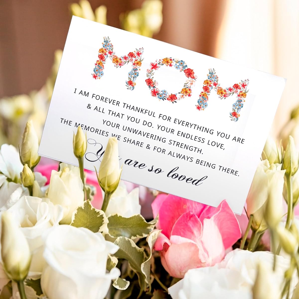 Mother's Day Cards Daughter Son Mother Birthday Cards Mom Gifts Gifts for Women Stepmom Adoption Mom Appreciation Gifts Mother in Law Gifts Christmas Valentine's Wedding Retirement