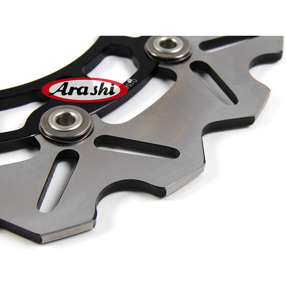 Arashi Front and Rear Brake Disc Rotor for Yamaha YZFR6 YZF-R6 YZF R6 1999-2002 Motorcycle Replacement Accessories Black YZF-R1 YZFR1 2002-2003