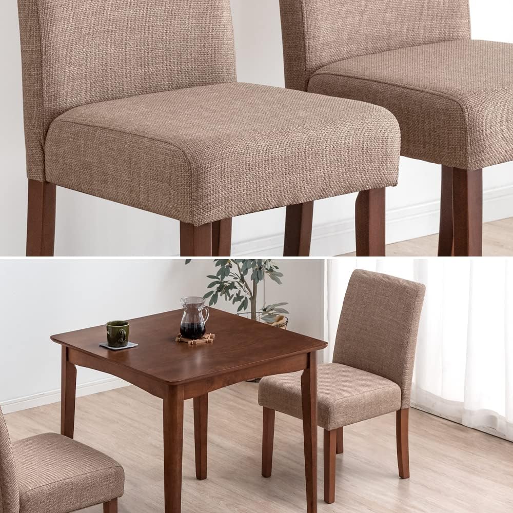 Gen of Tansu Dining Chairs [2 Legs] Cushion Natural Wood Dull Color Fabric Fabric Anti-Scratch Pad Beige x Natural 49600774(85959)