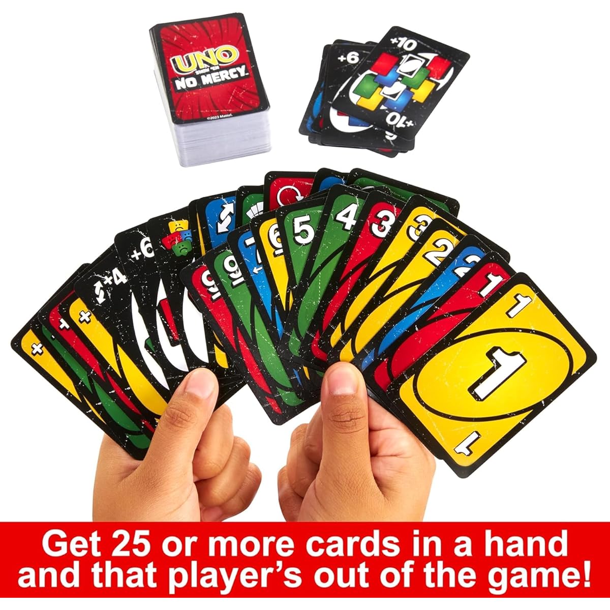 Owzy UNO, Show 'em No Mercy, Game Cards for Kids, Adults, Family Night, 2-6 Players, Iconic Characters, Engaging Gameplay, Strategy and Skill Development, Random Keychain Included.