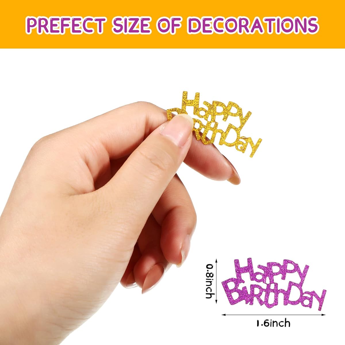 Skylety Table Confetti Happy Birthday Confetti Gold Confetti Purple for Boys Girls Birthday Party Decorations Gold and Purple 100 Sheets