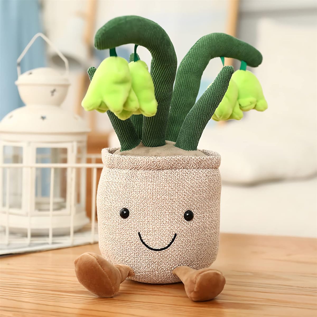 CHDGIOHA Tulip Flower Plush Pillow 13.7 Inch Flower Pot Plush Decoration Soft Fluffy Plant Friend Cuddle Toy for Office Kids (C-Green, 13.7 Inch)