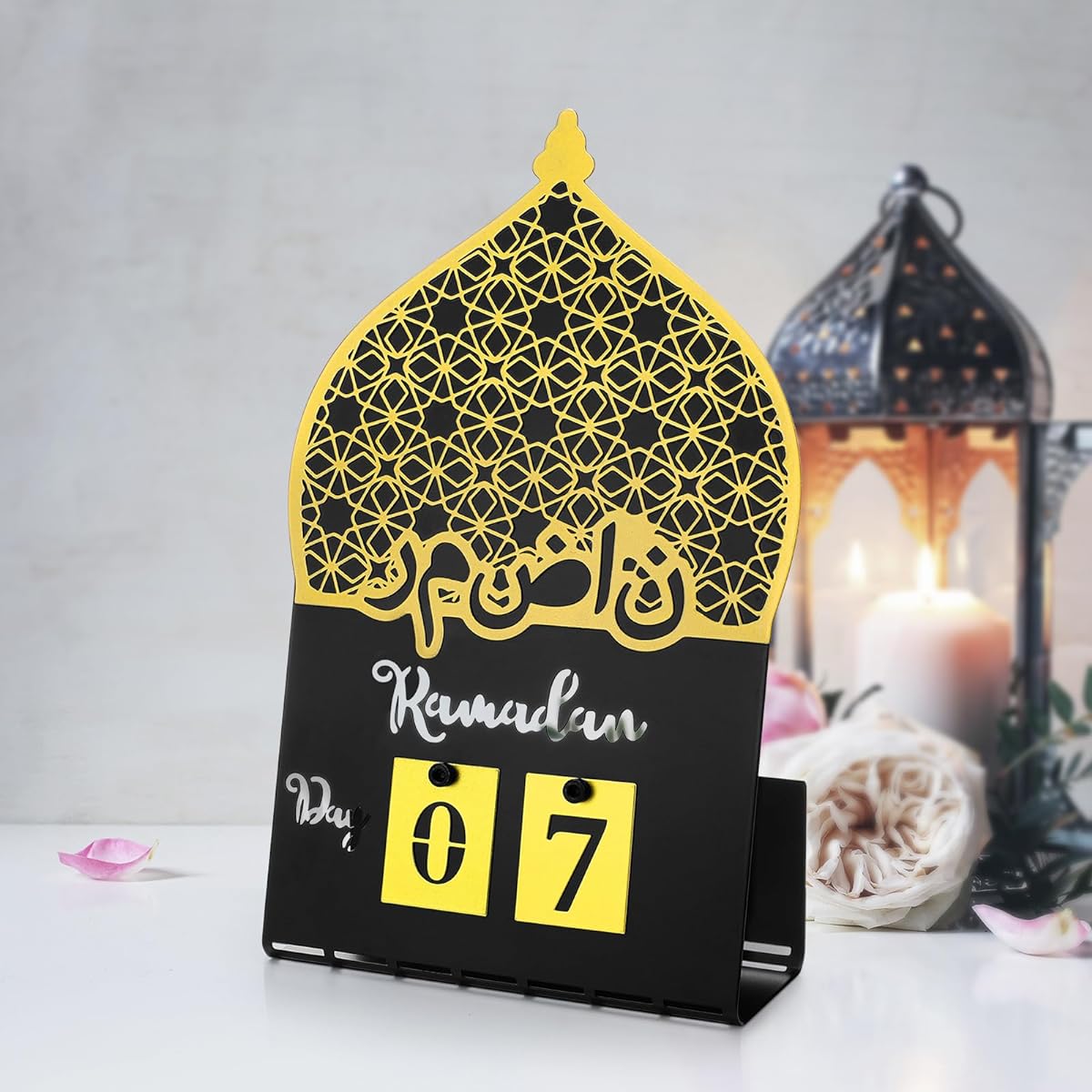 SayGlossy Metal Ramadan Calendar, Ramadan Countdown Calendar, Ramadan Eid Decorations, Countdown for Ramadan Table Home Decoration
