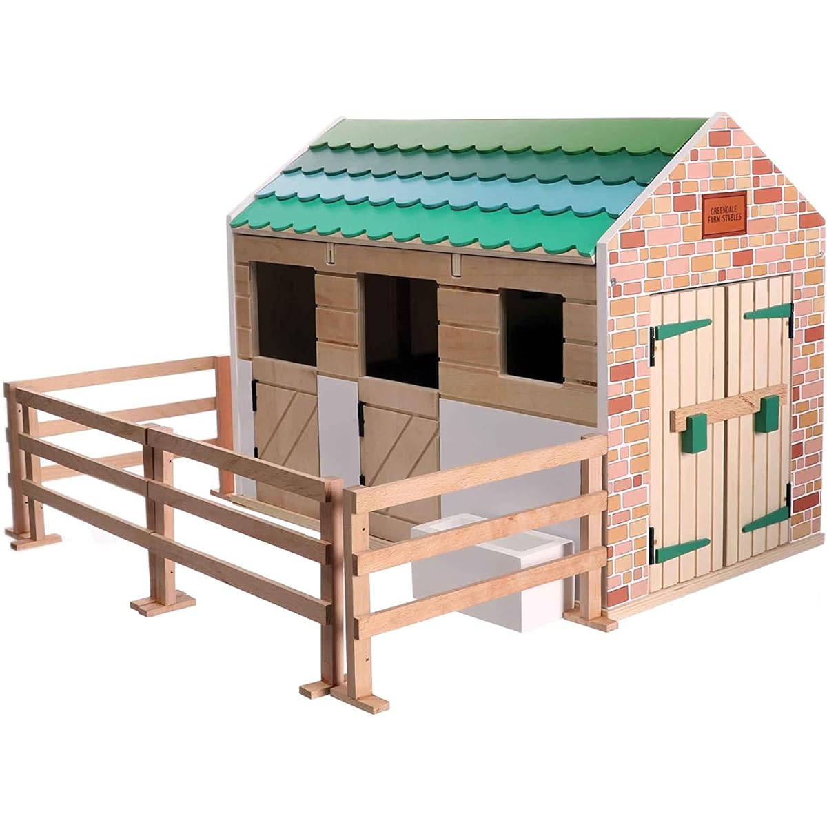 Lottie Dolls Stable Playset made with Wood and child friendly colours