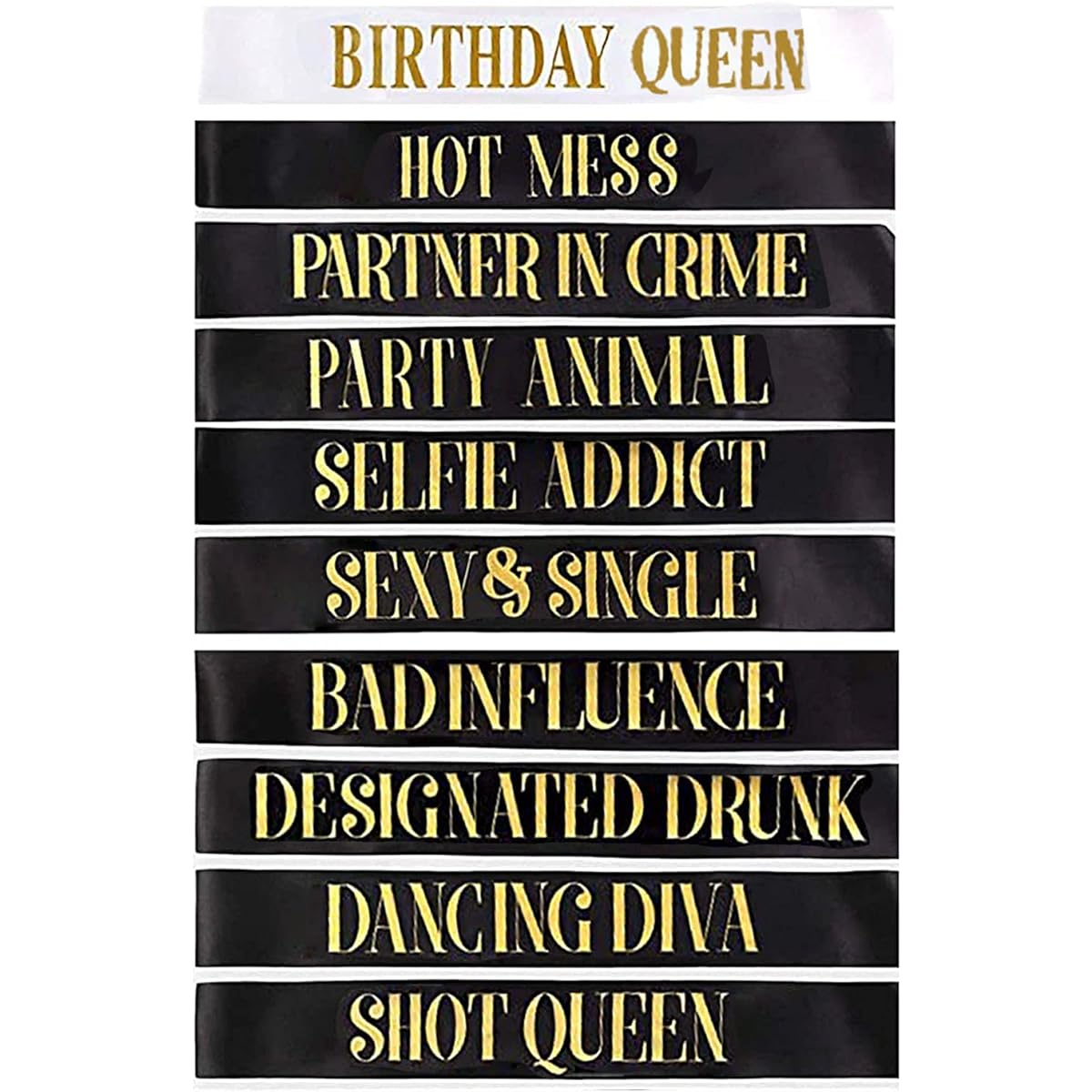 Snogisa Birthday Gift Sash Set Birthday Queen Women Birthday Party Supplies Fun Party Favors Decorations
