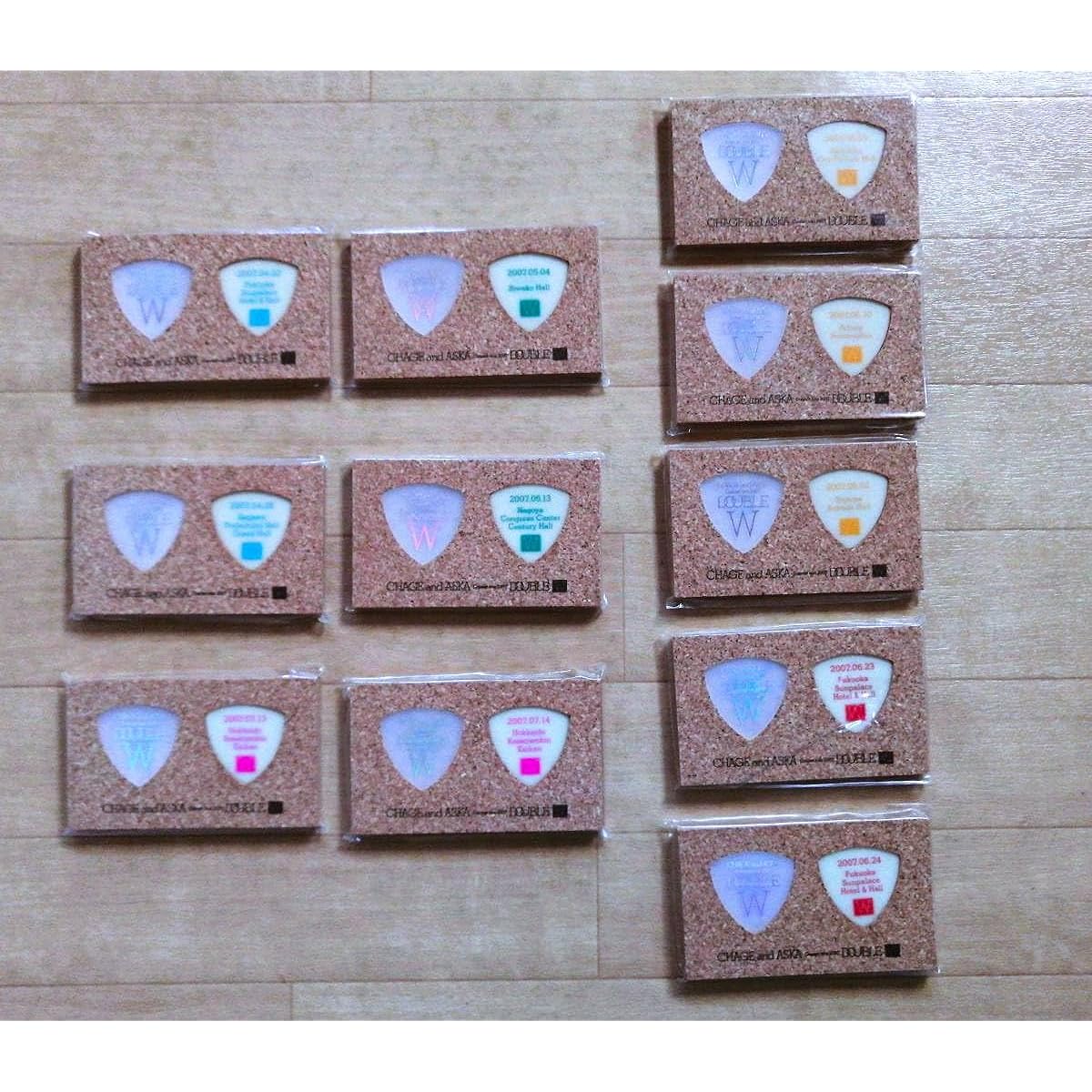 CHAGE & ASKA DOUBLE Memorial Guitar Picks 11 Sets Total 22 Pieces Fukuoka Lake Biwa Other Goods Chage & Aska