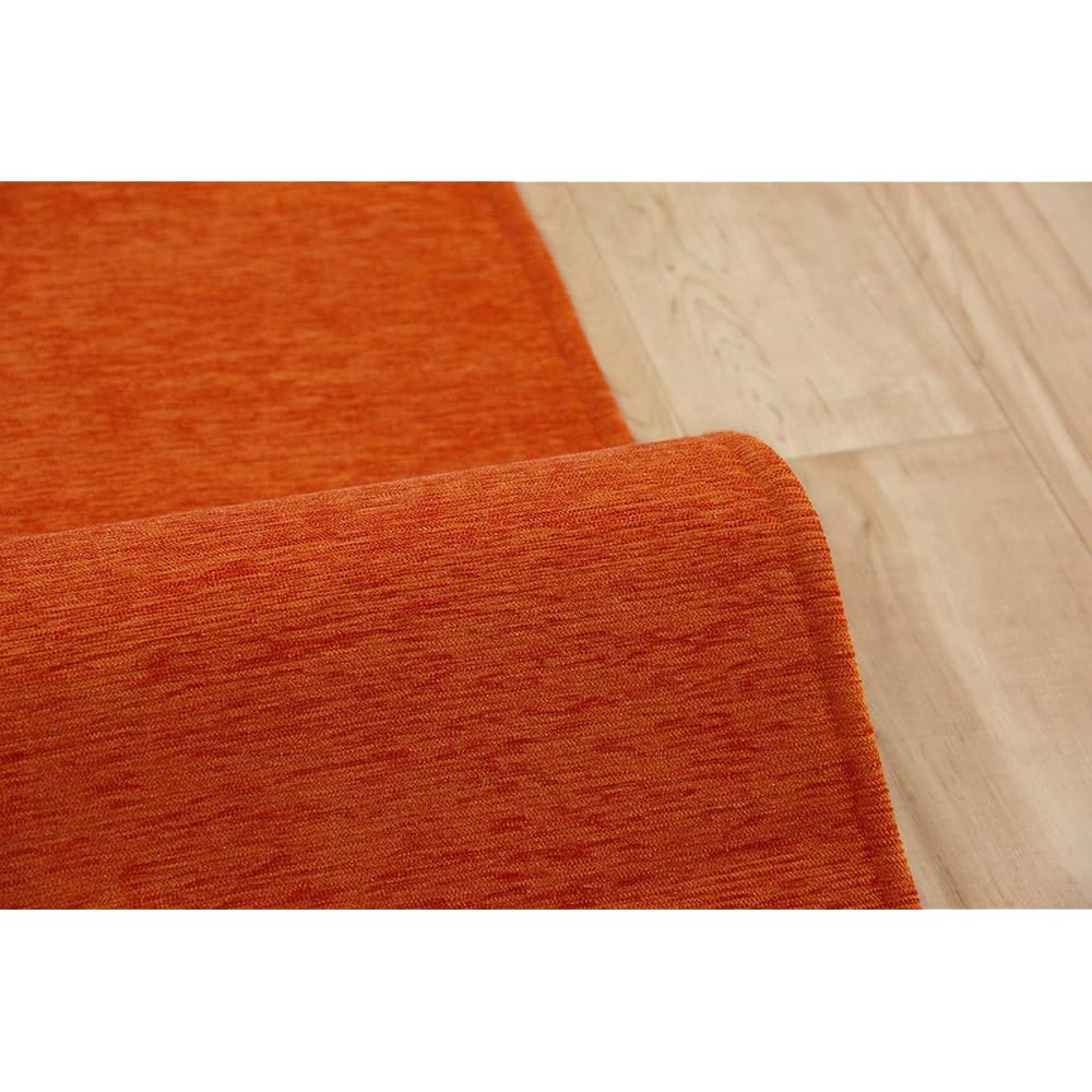 Ikehiko Rug Carpet Washable Water Repellent Plain Simple Non-slip Moderno Orange Approx. 200 x 250 cm #4599639
