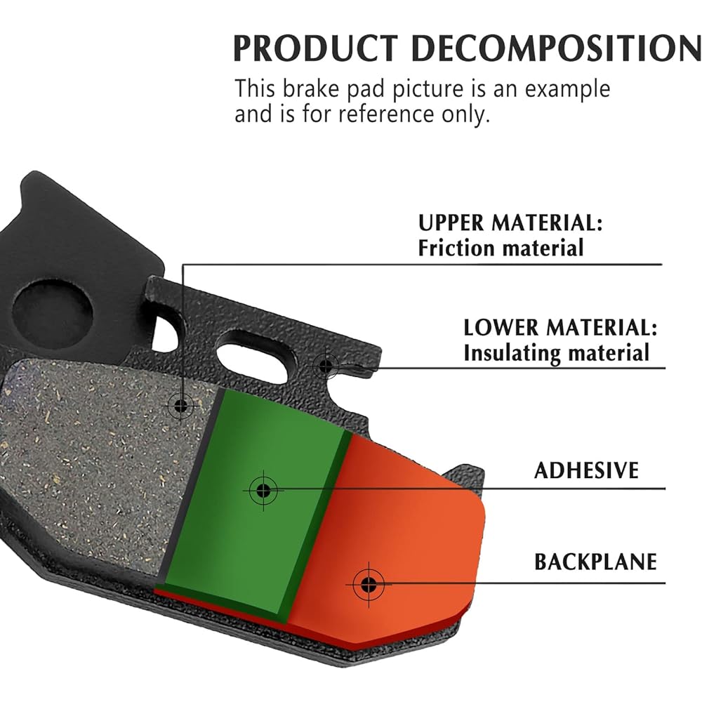 SOLLON Front and Rear Brake Pads Yamaha Raptor 700 YFM700 YFM700R YFM700RSE YFM700RSE2 YFM700RSP YFM700RSP2 YFM700RYR Yamaha Rhino 450 2006-2009 Rhino 60 200 200000 4-200 7