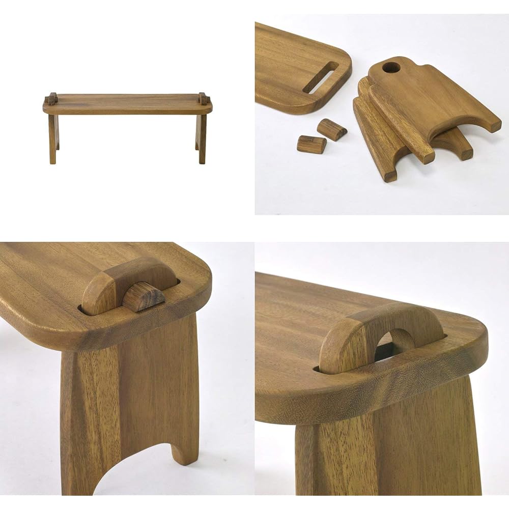 SPICE OF LIFE Rack Acacia Serving Stand Brown BONO BONO 55 x 17 x 22 cm Wooden Oil Finish WHLT7010