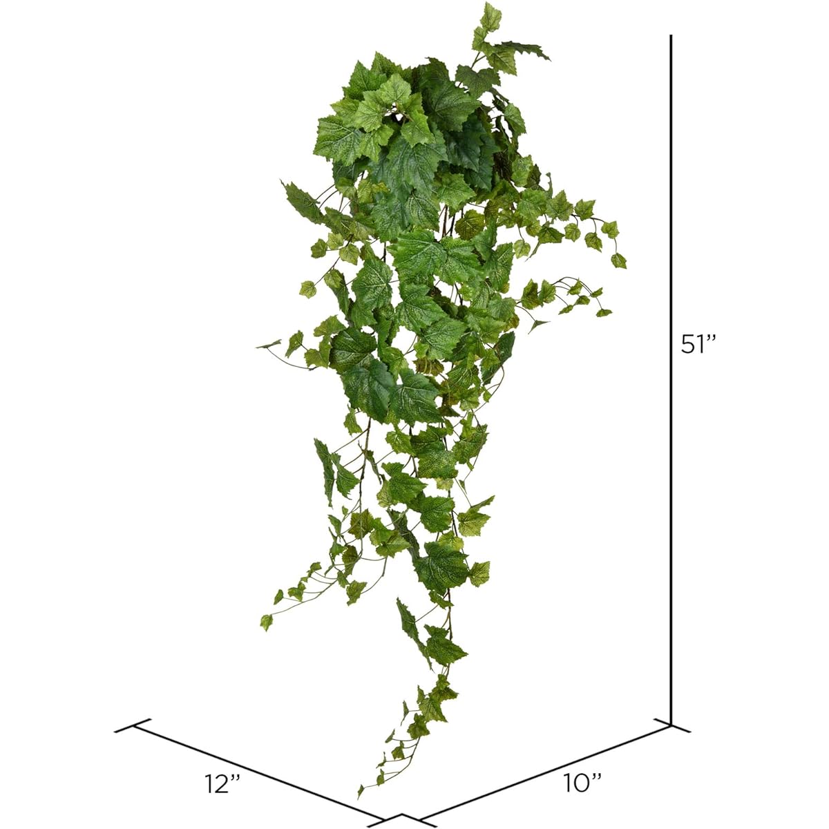 Vickerman Hanging Ivy Bush, Green for Everyday Use, 51 inches, Green