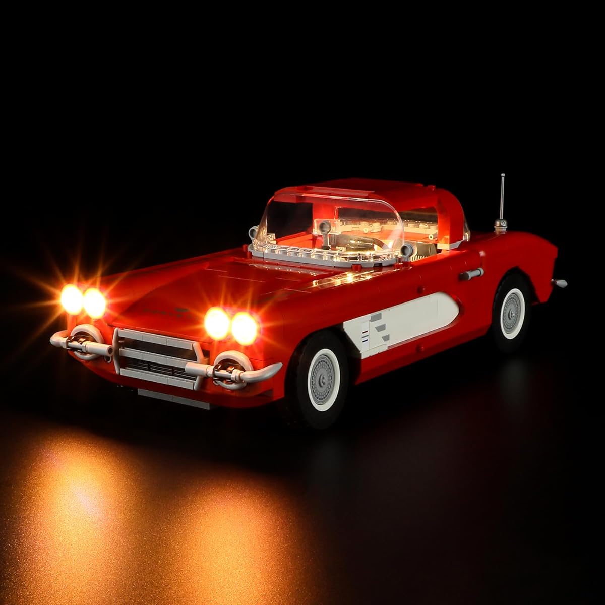 Light Up Lights for Lego-10321 Corvette 1961 LED Lighting Kit Compatible with Lego Building Blocks Models (Model Set Not Included)
