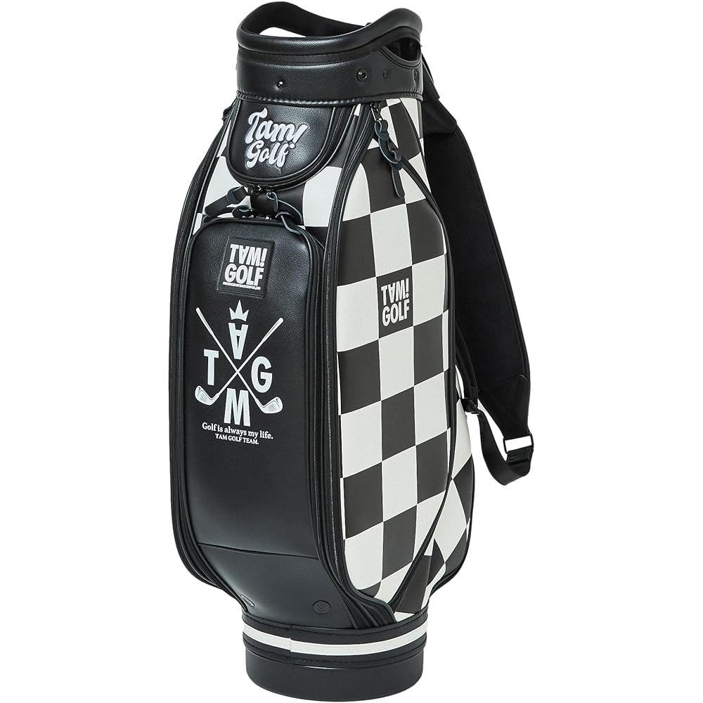 TAM!GOLF plaid caddy bag cart type 9 inches