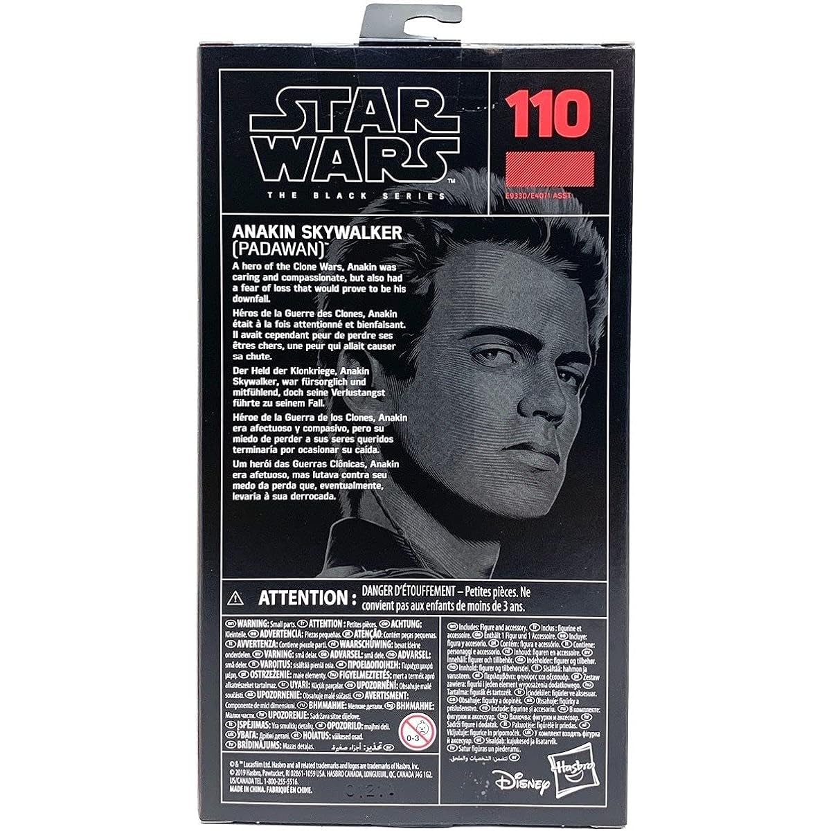 Star Wars Black Series Anakin Skywalker (Padawan) Toy 6" Attack of the Clones Figure for Ages 4 and Up