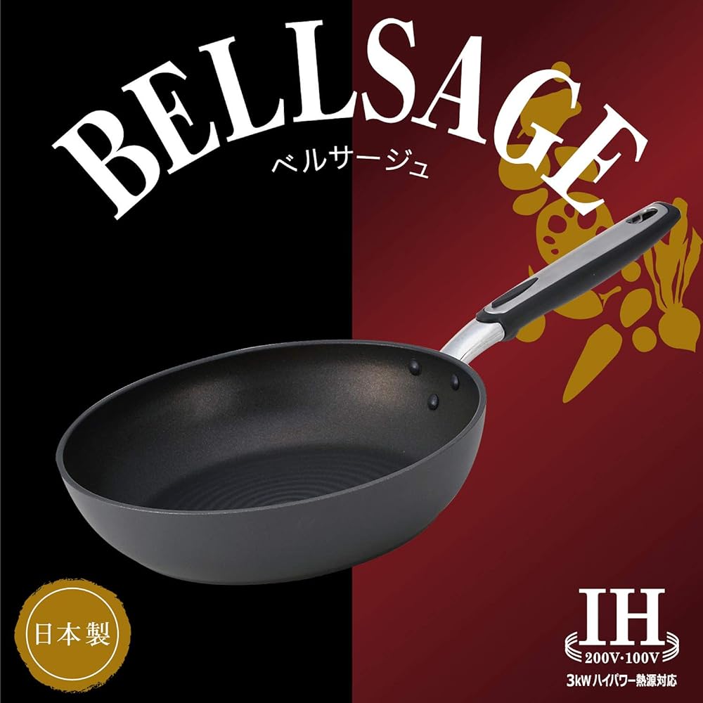 Hokuriku Aluminum Frying Pan 28cm [IH Compatible] Lightweight IH Versage Teflon Treated Made in Japan
