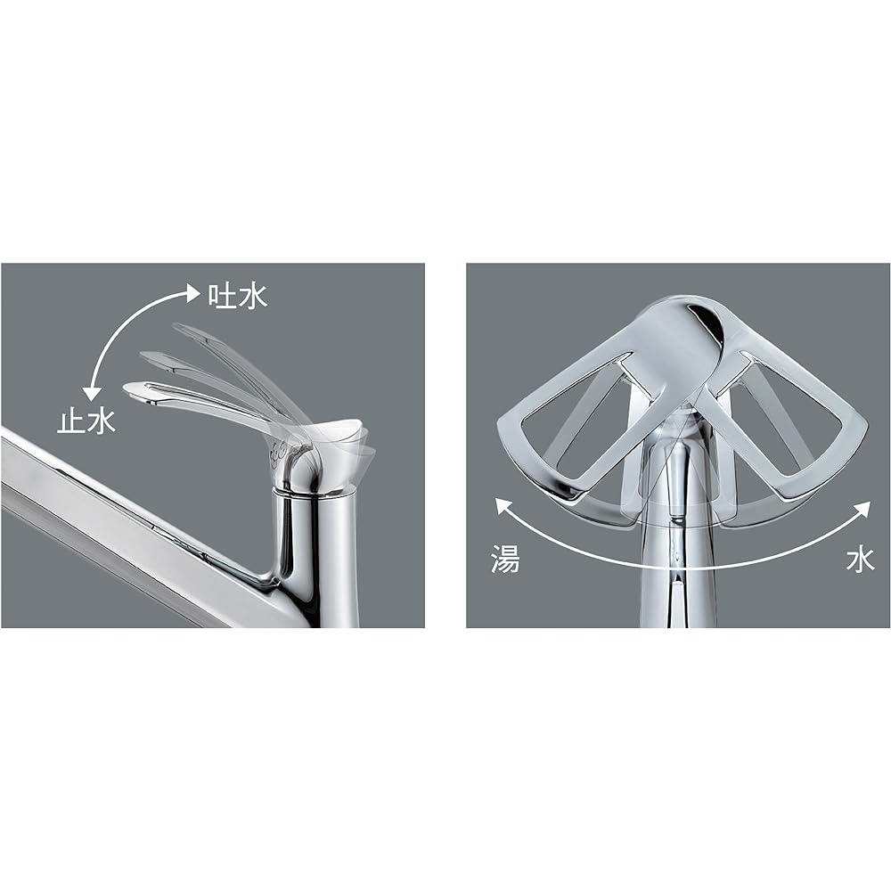 SANEI Single One Hole Mixing Faucet for Kitchen, Spray Type, Top Surface Installation K87120TJV-13