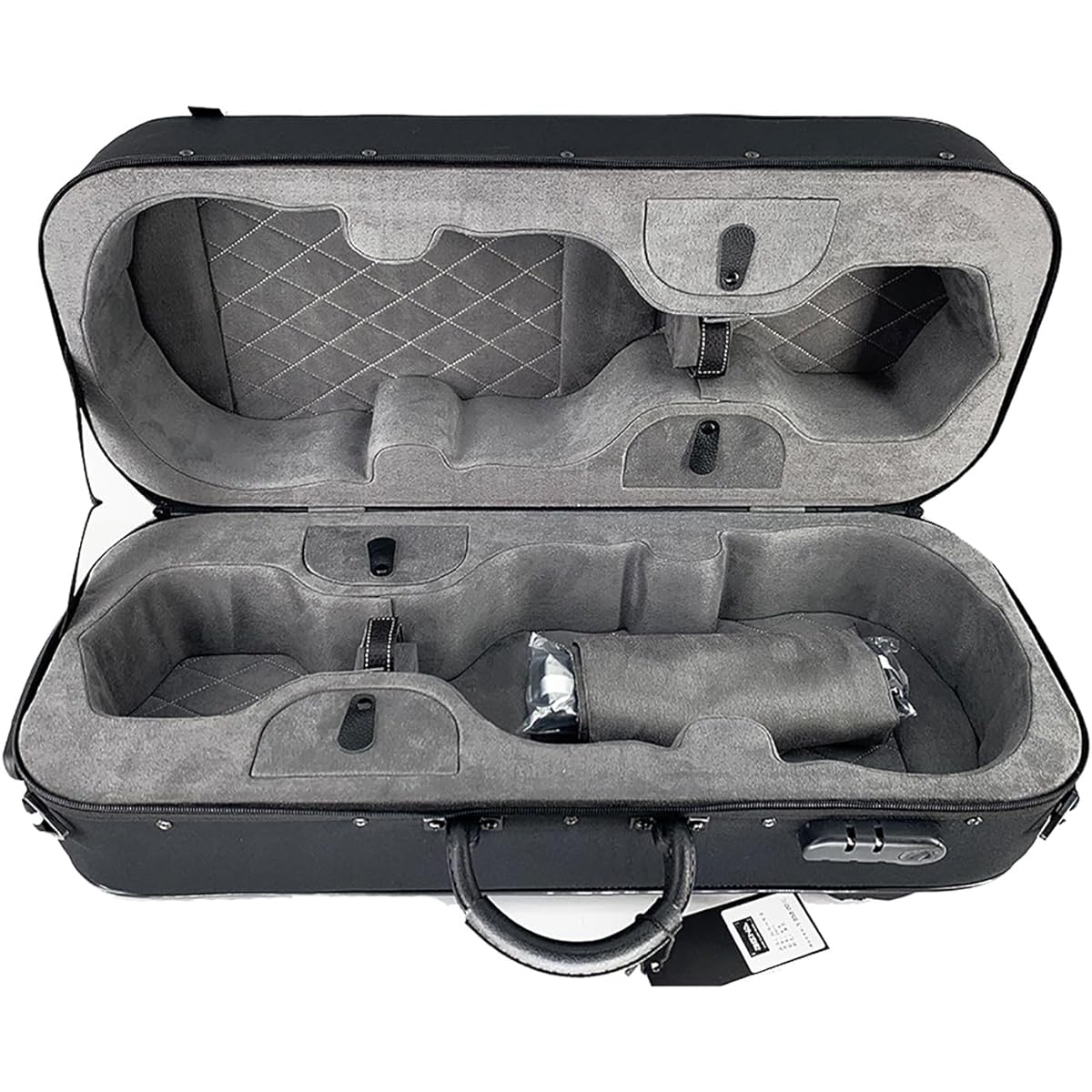 Violin Case Violin Double Violin Case Waterproof Oxford Fabric Fleece Case (Color: Blue, Size: One size)