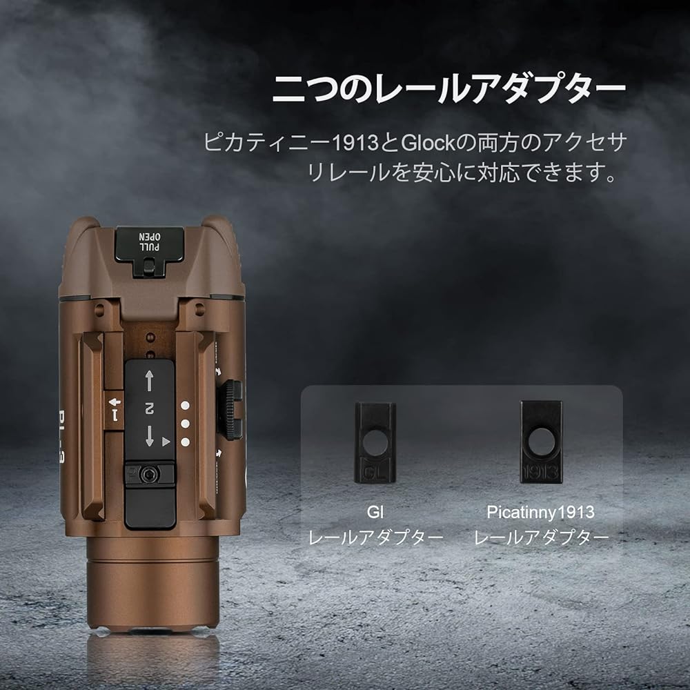OLIGHT PL-3 Flashlight, Tactical Light, 1300 Lumens, Flashlight, Weapon Light, Powerful, Battery Operated, Handy Light, Range 225m, Luminous Intensity 12500CD, 4.5 Hours Continuous Use, IPX6 Waterproof, GL/Picatinny Rail Applicable, For Defense, Tactics,
