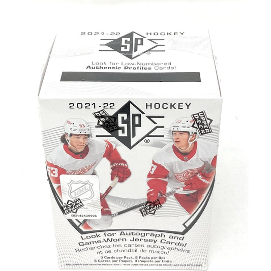 Upper Deck 2021-22 SP Hockey Card Blaster Box (8 Packs of Hockey Cards)