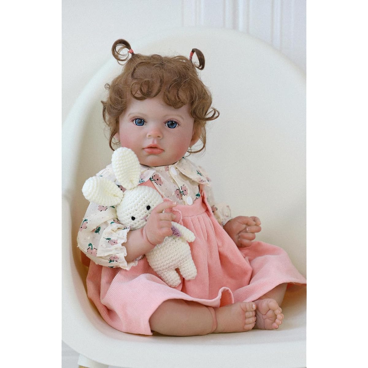 SCOM Reborn Baby Doll Girl - Anna 20" Lifelike Newborn Baby Doll with Blue Eyes and Weighted Soft Cloth Body, Adorable Realistic Reborn Doll for Ages 3+
