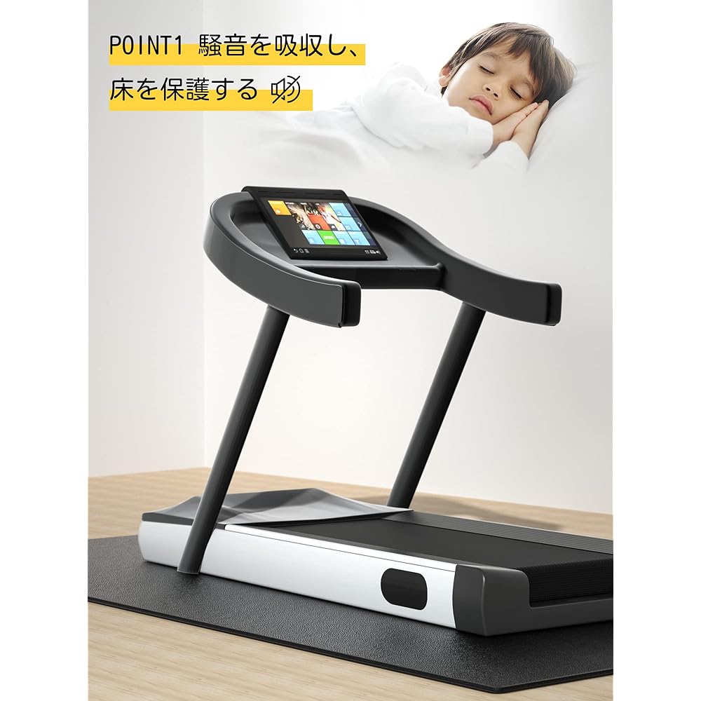 PROIRON Aero Bike Mat Soundproof Mat Floor Training Running Machine Mat Bike Mat 115 x 80 x 0.4cm