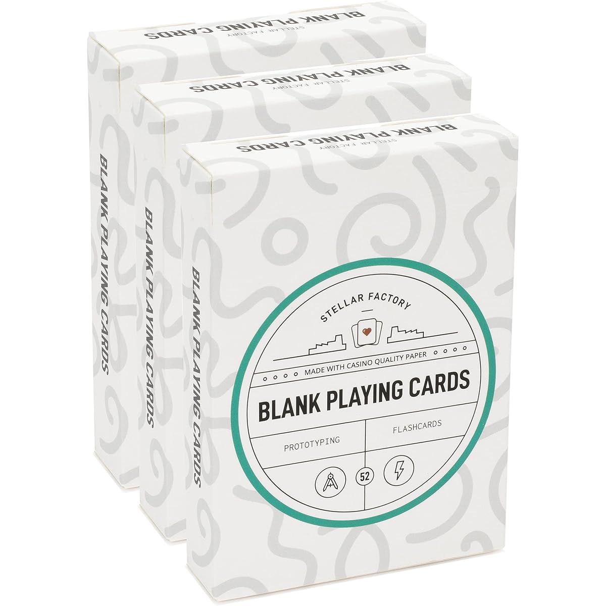 Stellar Factory Premium Blank Playing Cards - Game Design Prototyping Flash Cards (3 Cards)