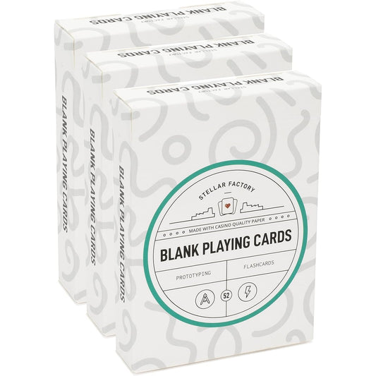 Stellar Factory Premium Blank Playing Cards - Game Design Prototyping Flash Cards (3 Cards)