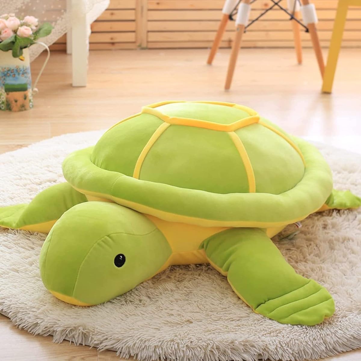 Turtle body pillow stuffed animal cushion sleeping together interior decoration green kids toy big turtle extra large animal cute cute for her fluffy and soothing healing soft gift