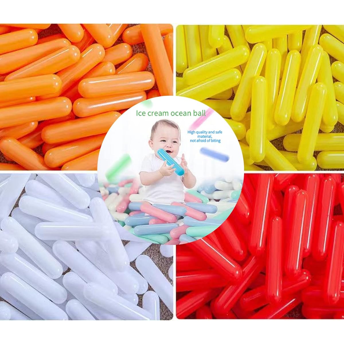 Colorful balls, seven-color soft plastic balls, for ball pools and fences, baby swimming, game tents and tunnels, children's toy balls, gifts, presents