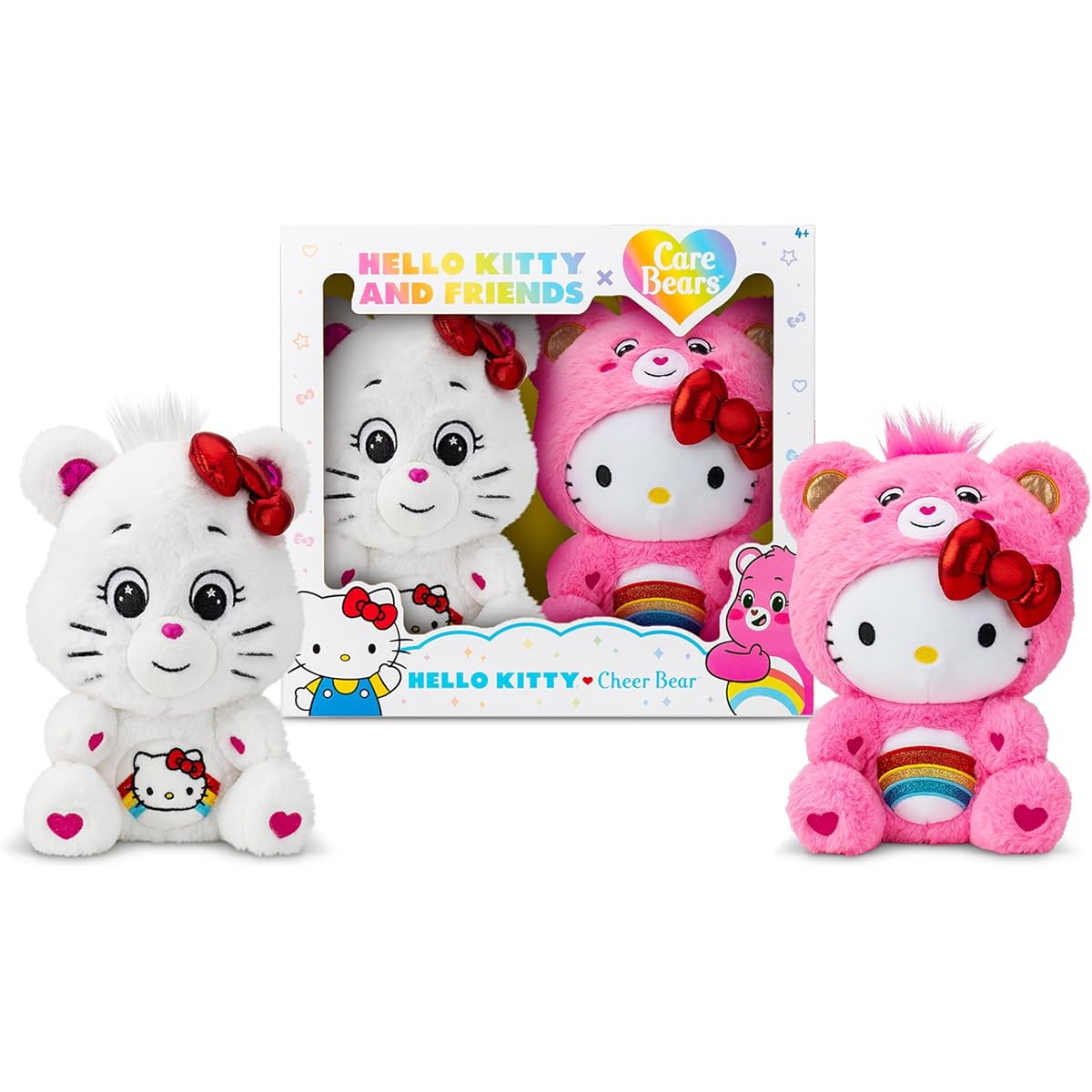 Care Bear Hello Kitty and Cheer Bear Plush Toy 2 Pack